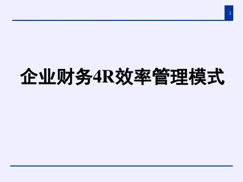 企业财务4R效率管理模式