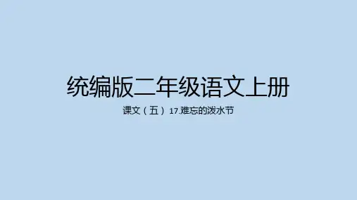 (统编版)语文二年级上册17难忘的泼水节 课件