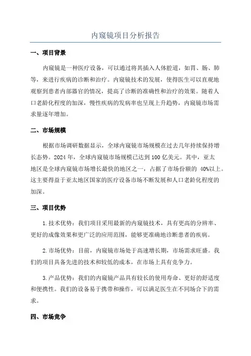 内窥镜项目分析报告