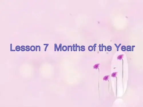 四年级英语下册课件-Lesson 7 Months of the Year（35）-冀教版