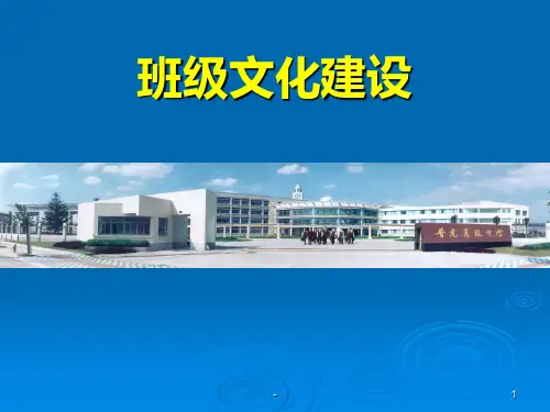 班风学风班会《班级文化建设》PPT课件
