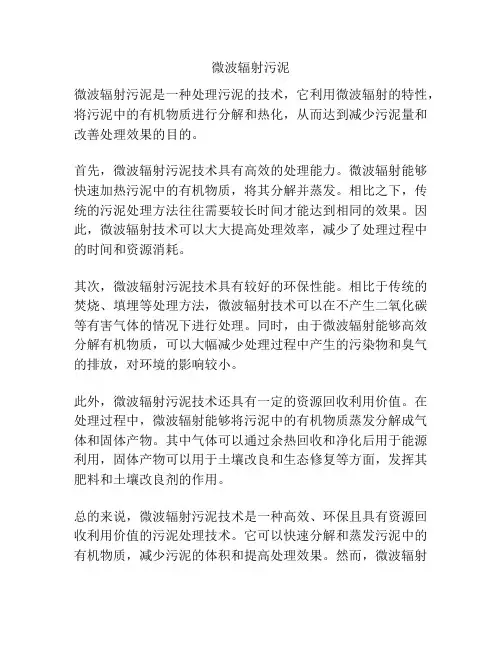 微波辐射污泥