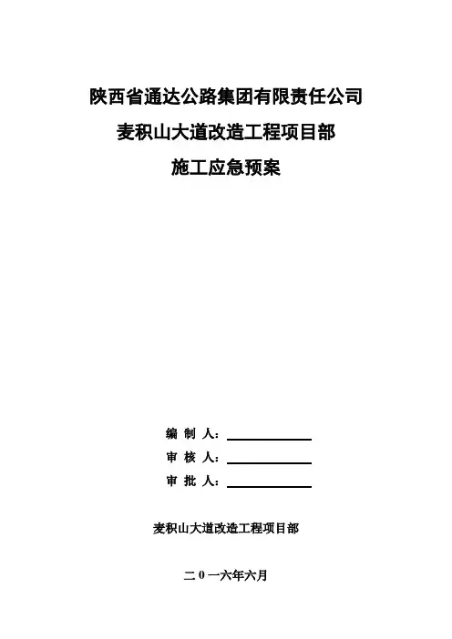 应急预案封面