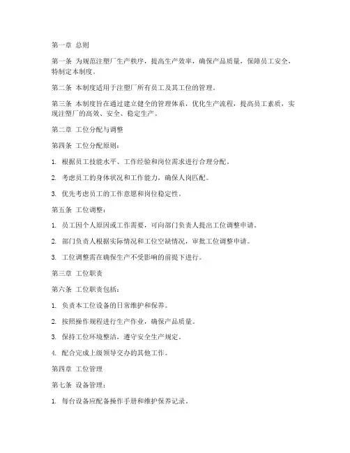 注塑厂员工工位管理制度