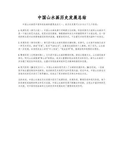 中国山水画历史发展总结