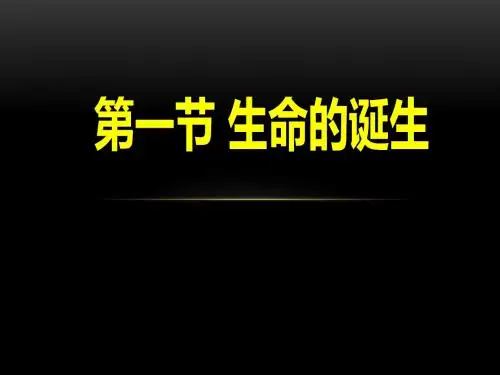 《生命的诞生》PPT课件 (共23张PPT)