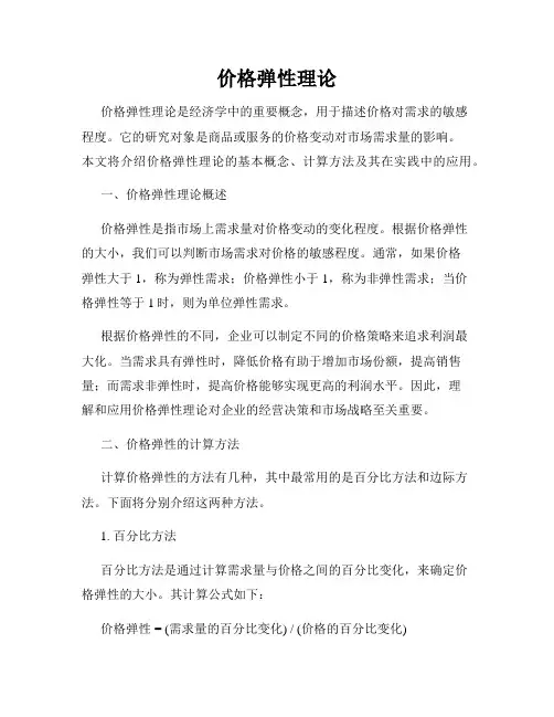 价格弹性理论