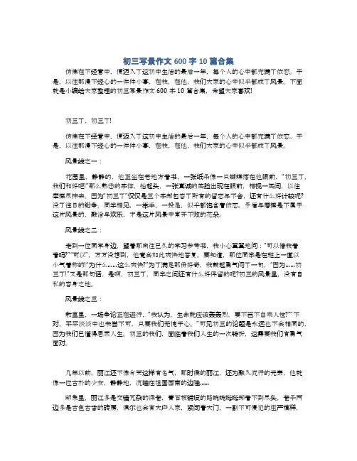 初三写景作文600字10篇合集
