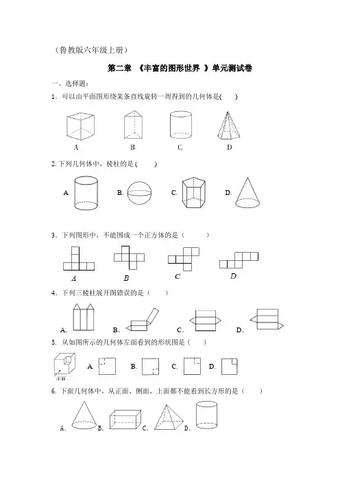 第一章   《丰富的图形世界》 单元达标测试卷