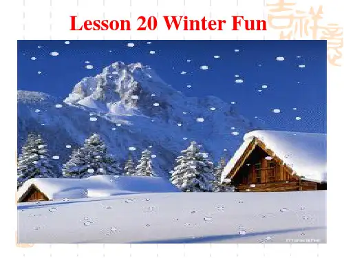 冀教版(三起)小学英语六年级年级上册《lesson 20 Winter Fun》ppt课件1