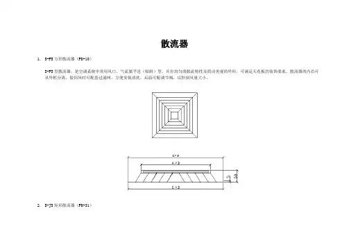空调风口散流器选型