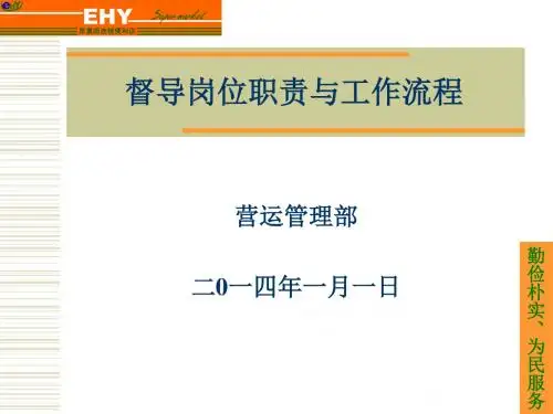 督导岗位职责与工作流程图