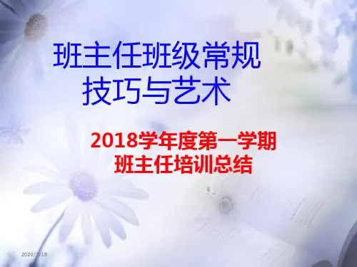 班主任班级常规技巧与艺术(班主任培训)PPT课件