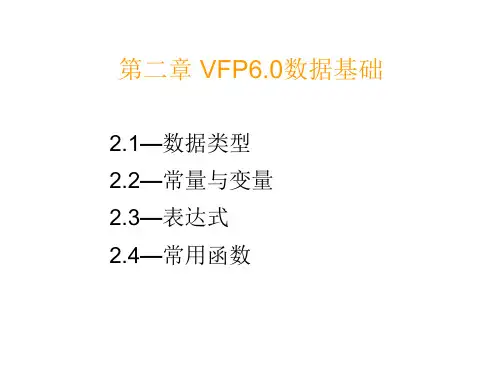 第二章 VFP数据基础