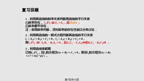 两条直线的平行与垂直PPT课件