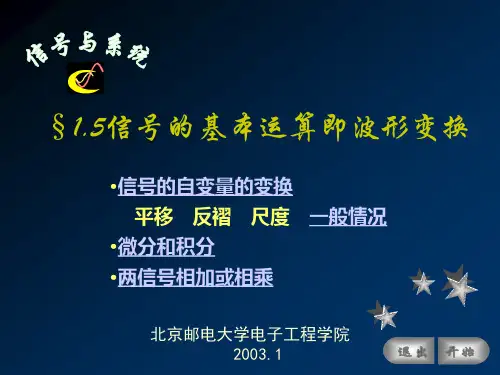 §1.5 信号的基本运算即波形变换