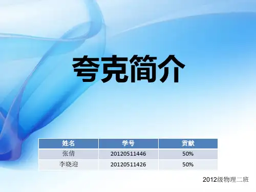 夸克简介