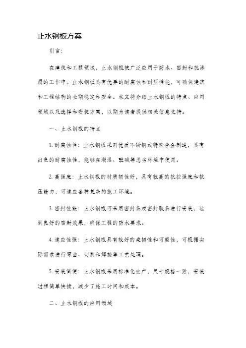 止水钢板方案