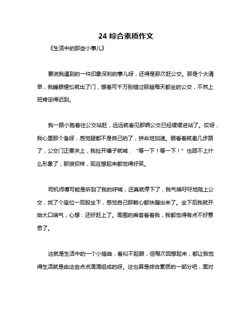 24综合素质作文