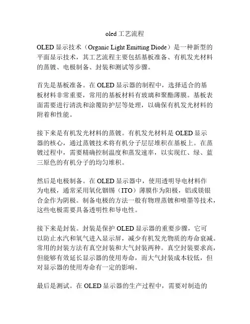 oled工艺流程