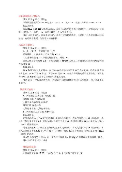 超低温胶黏剂10