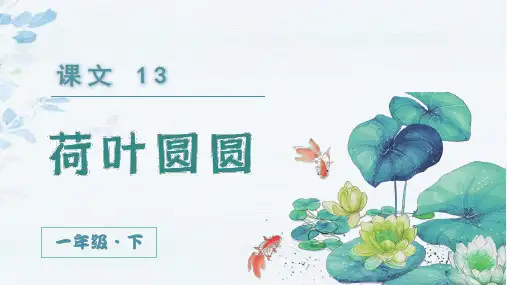 部编人教版一年级语文下册第13课《荷叶圆圆》优秀课件