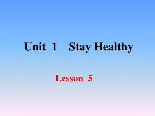 冀教版九年级英语全册课件：Unit1 Lesson 5 Jane's Lucky Life (共22张PPT)