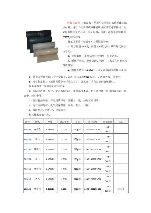 特氟龙资料
