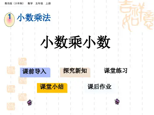 青岛版六三制小学五年级上册数学第一单元 小数乘法 教学课件 小数乘小数