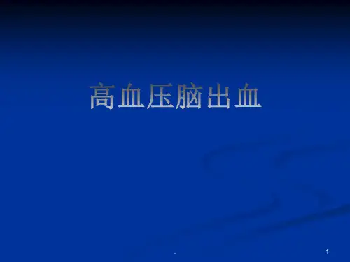 高血压脑出血PPT课件