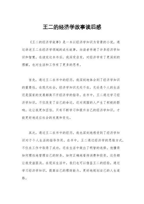 王二的经济学故事读后感