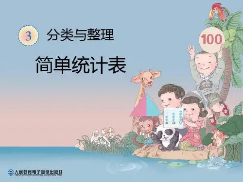 新人教版小学数学一年级下册课件：简单统计表