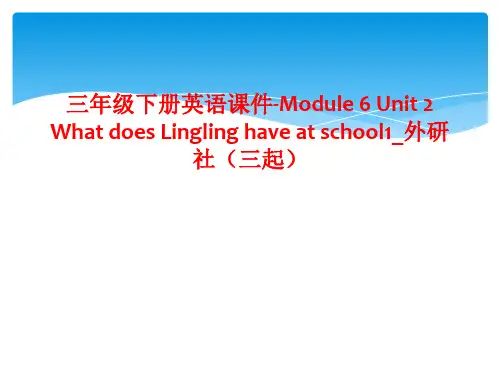 三年级下册英语课件-Module 6 Unit 2 What does Lingling have 