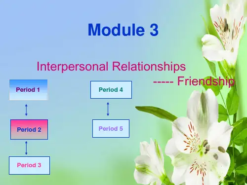 外研版高中英语选修六Module 3Interpersonal Relationships—张PPT课件ppt