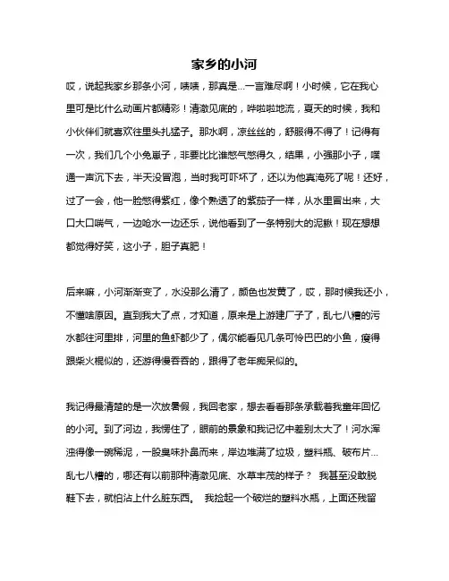作文《家乡的小河》