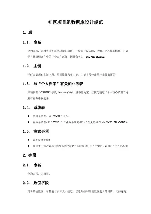 数据库设计规范 (2)