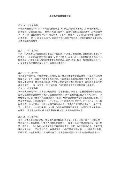 小白兔种白菜看图写话小学二年级300字