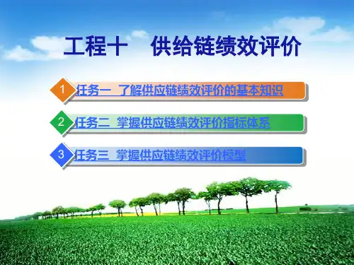 《供应链管理》课件 项目十  供应链绩效评价 