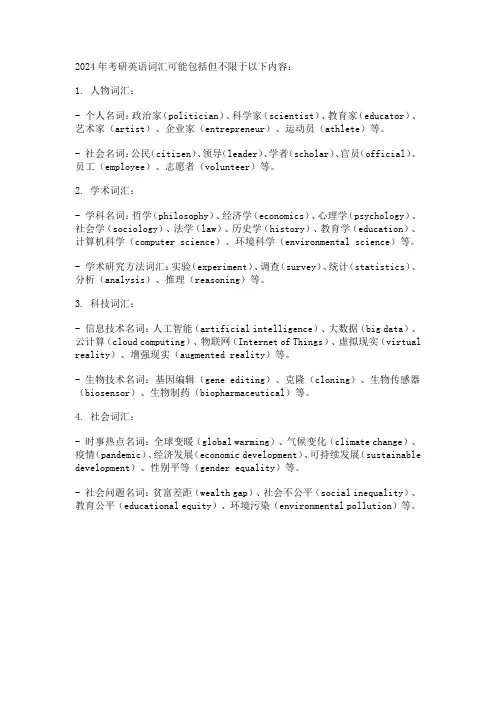 2024考研核心单词