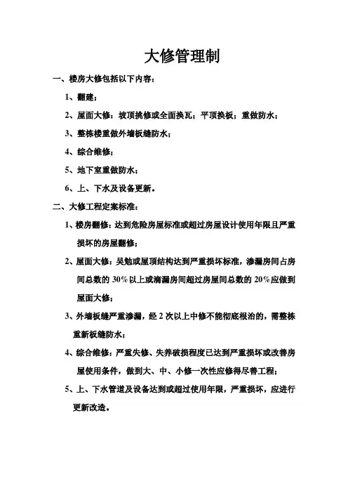 工程部作业指导书目录