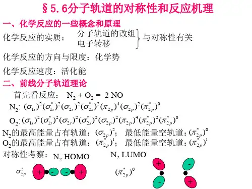 分子轨道的对称性和反应机理