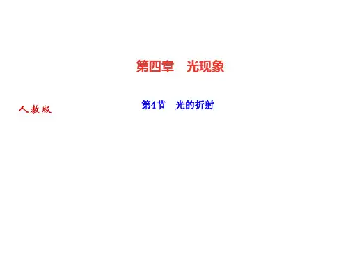 第四章 第4节 光的折射—八年级物理上册·作业课件PPT