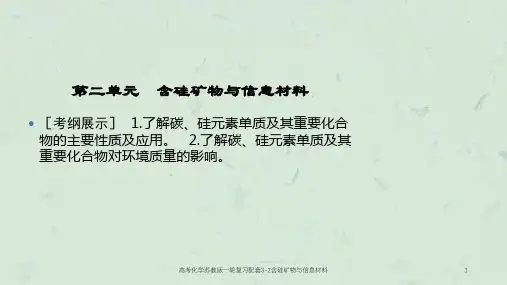 高考化学苏教版一轮复习配套3-2含硅矿物与信息材料课件