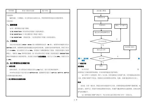 给水工程水压试验专项方案