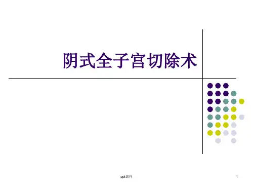 阴式全子宫切除术  ppt课件