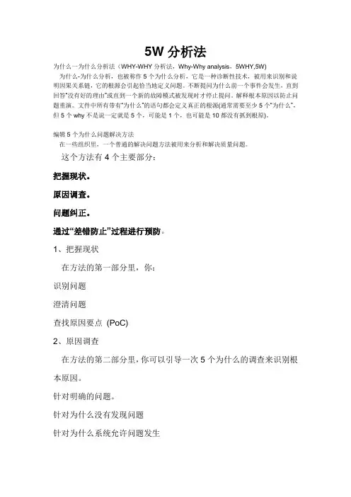 5W分析法