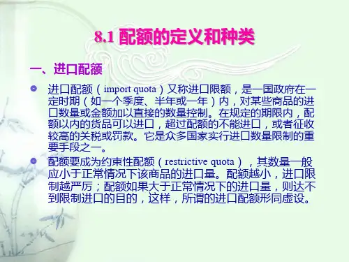 第8章进口保护政策非关税壁垒必修58页PPT