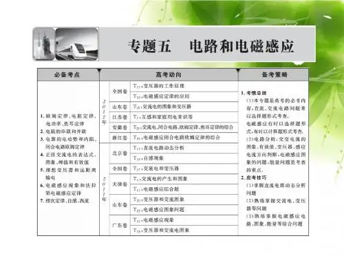 2013届高考物理二轮复习 第一部分 专题5 第一讲直流电路与交流电路精品课件