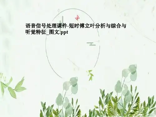 语音信号处理课件-短时傅立叶分析与综合与听觉特征_图文
