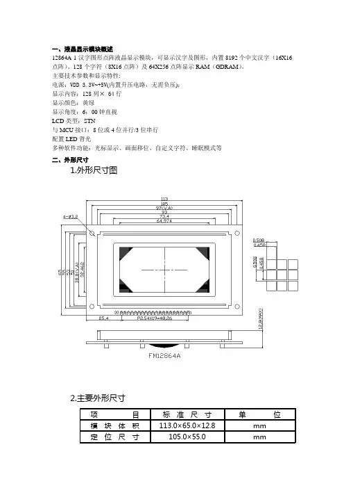 12864液晶屏全资料